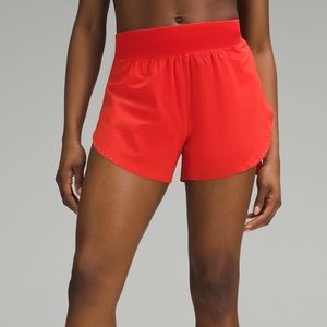 Lululemon Find Your Pace Short High Rise Athletic 3" Hot Heat Red Size14 Lined